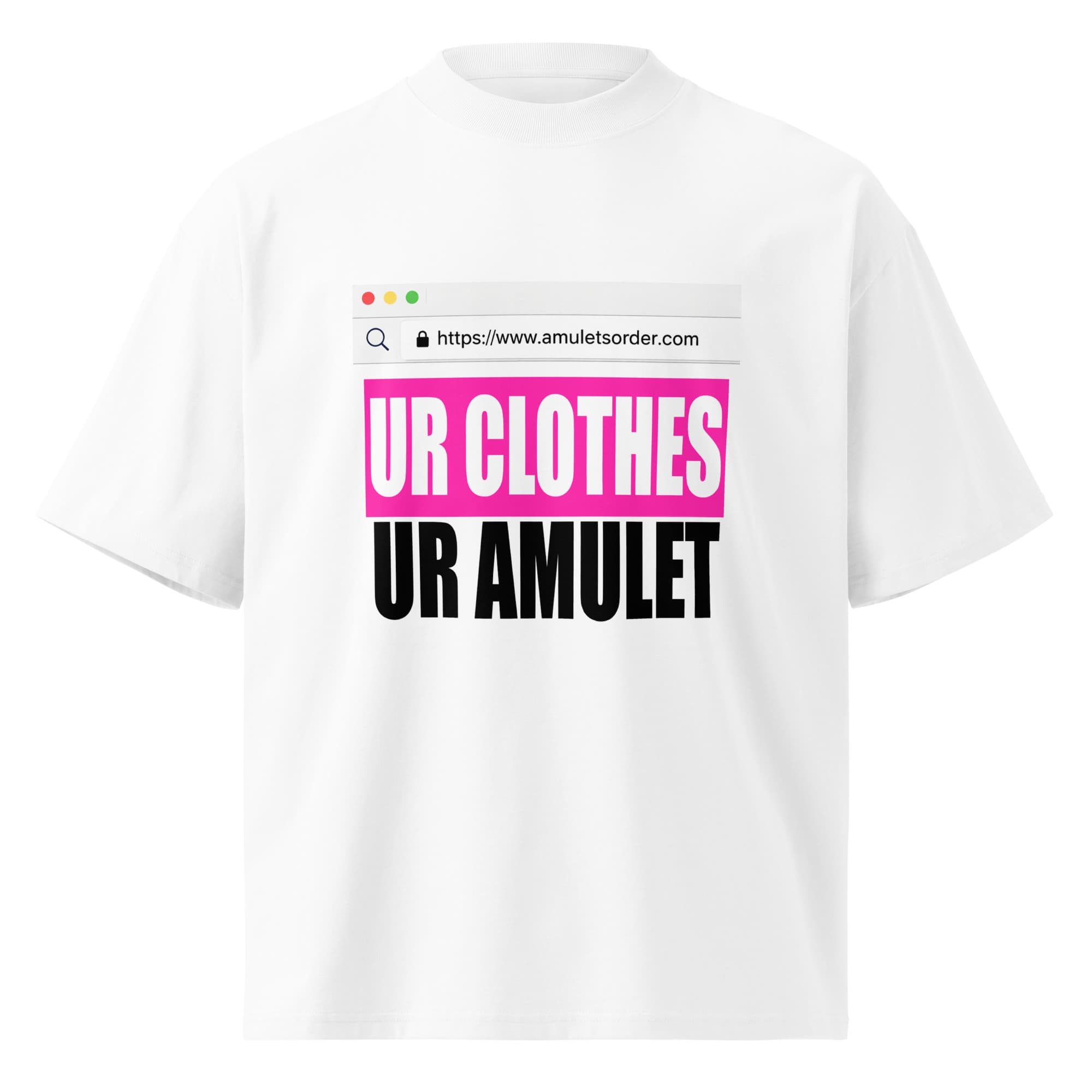 Unisex organic oversized high neck t-shirt