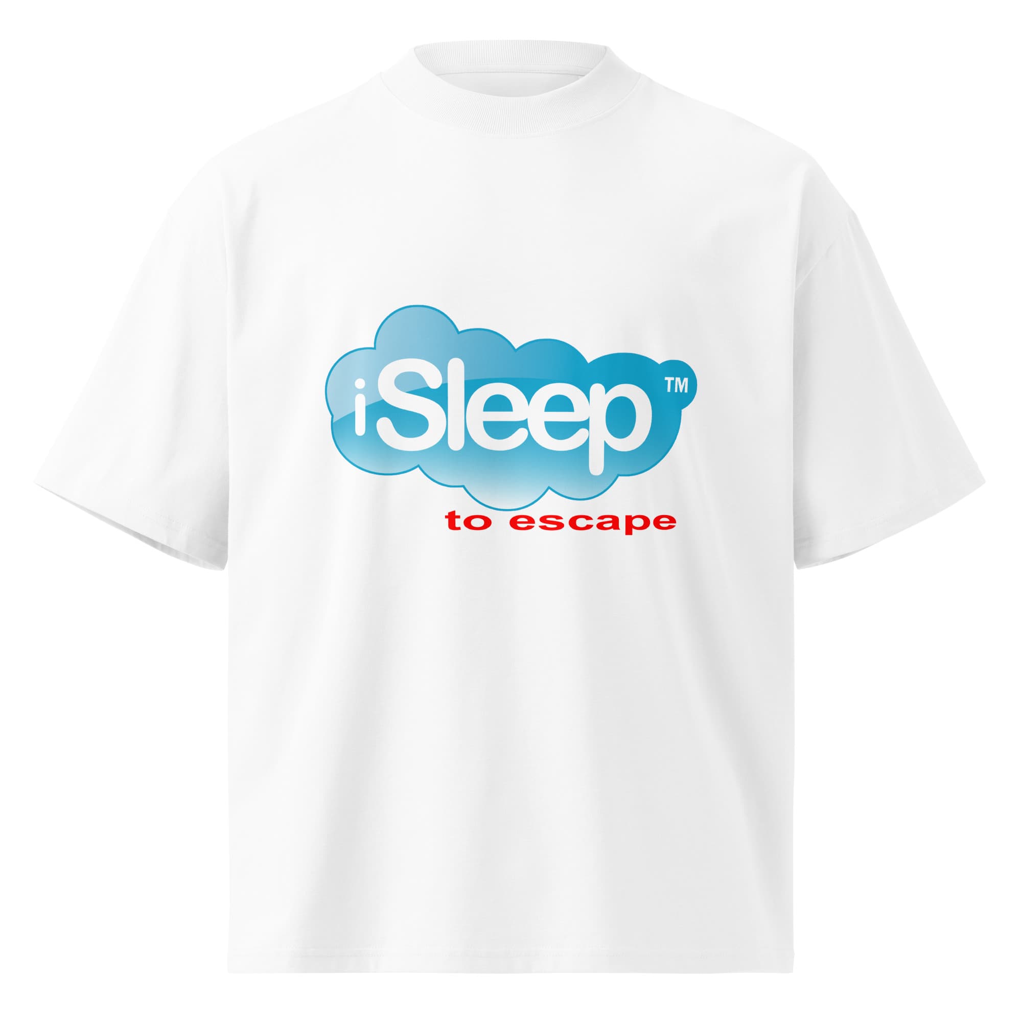 Unisex organic oversized high neck t-shirt